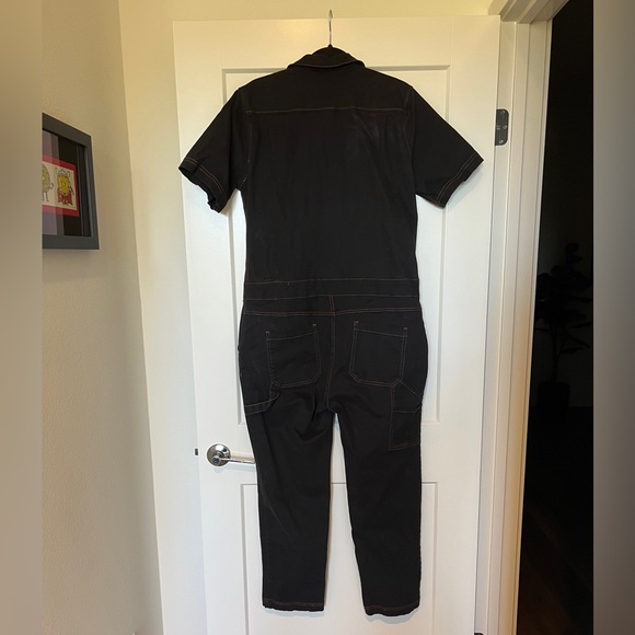 Wildfang The Essential Short Sleeve Coverall Black Jumpsuit XL - Picture 8 of 9